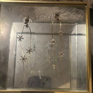 Elegant Gold Star Dangle Earrings